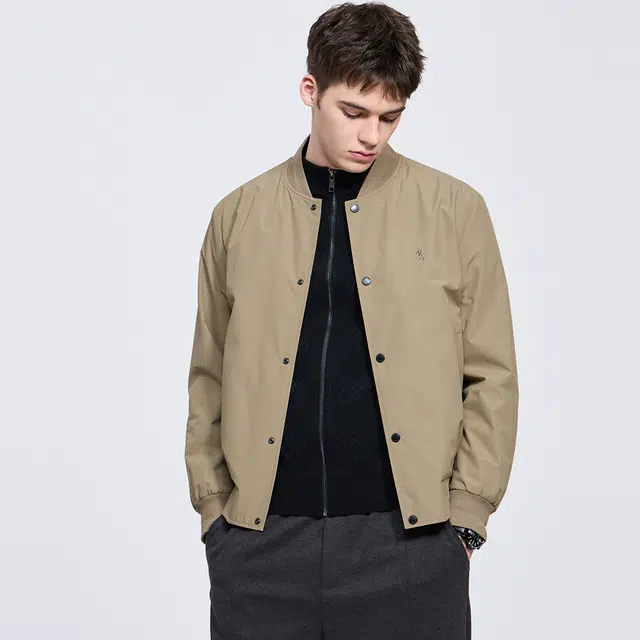 与狼共舞 潮流高街风虎头刺绣艺术设计时尚休闲防风百搭通勤保暖加绒挺括有型棒球领夹克外套 男款