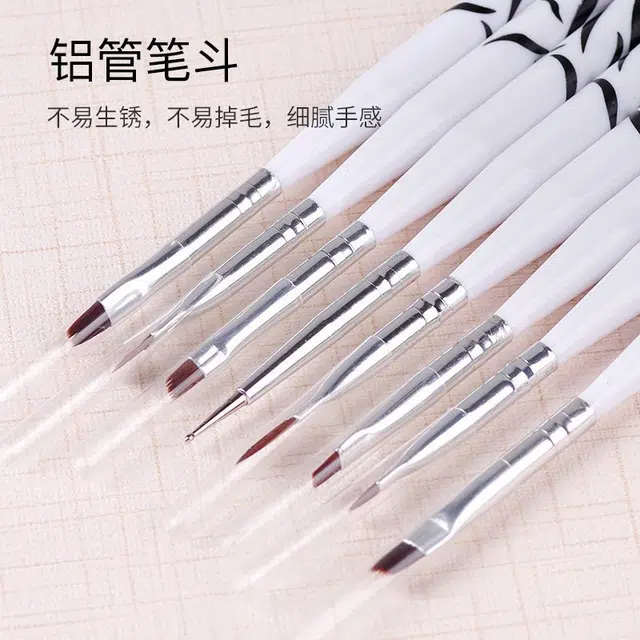 计轩 斑马水晶点钻彩绘画花扇形美甲笔 新手练习