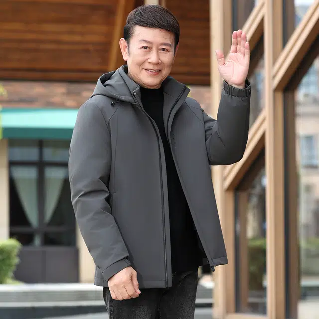 雅鹿 户外运动防风防水商务休闲装轻奢保暖抗风防寒外套羽绒服 男款