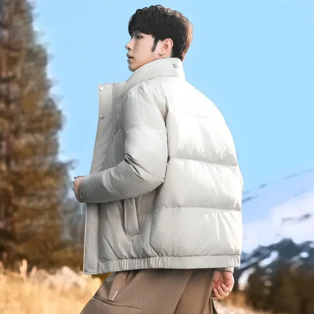 雅鹿 商务男立领短款保暖防风防寒夹克外套羽绒服 男款