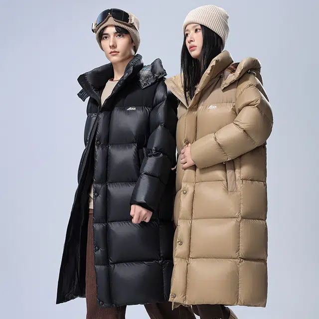 雅鹿 加厚连帽户外长袖羽绒服 男女同款