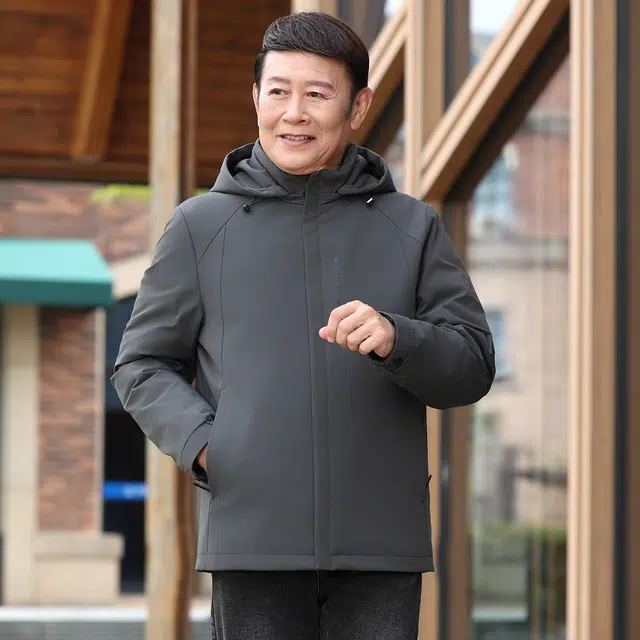 雅鹿 户外运动防风防水商务休闲装轻奢保暖抗风防寒外套羽绒服 男款