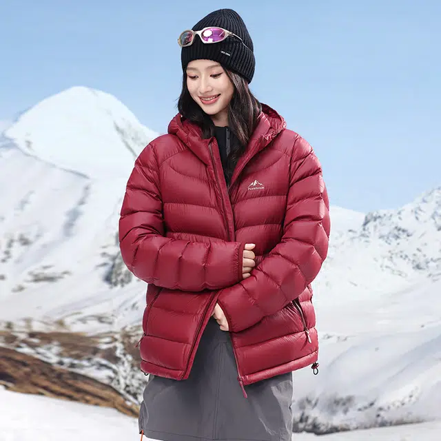 雅鹿 高充绒中老年轻薄冬季爸爸装连帽轻暖云感防寒防风保暖外套男排骨羽绒服 男款