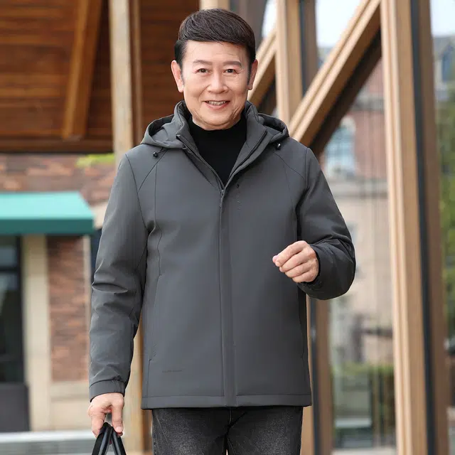 雅鹿 户外运动防风防水商务休闲装轻奢保暖抗风防寒外套羽绒服 男款