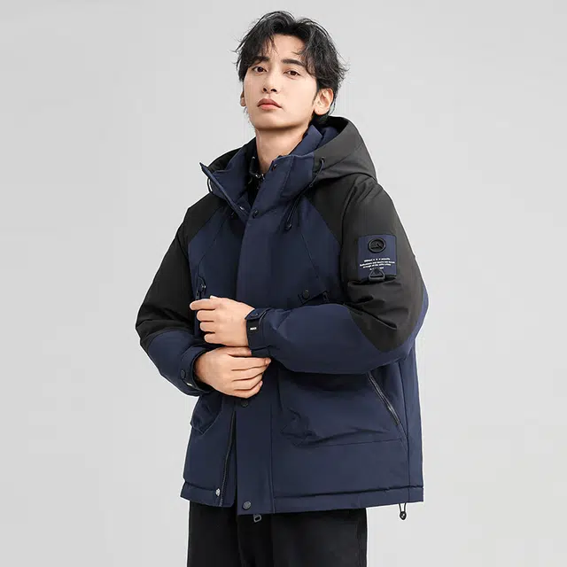 雅鹿 【许凯代言】 户外运动山系中长款加厚防寒防泼水冲锋衣外套羽绒服 男女同款