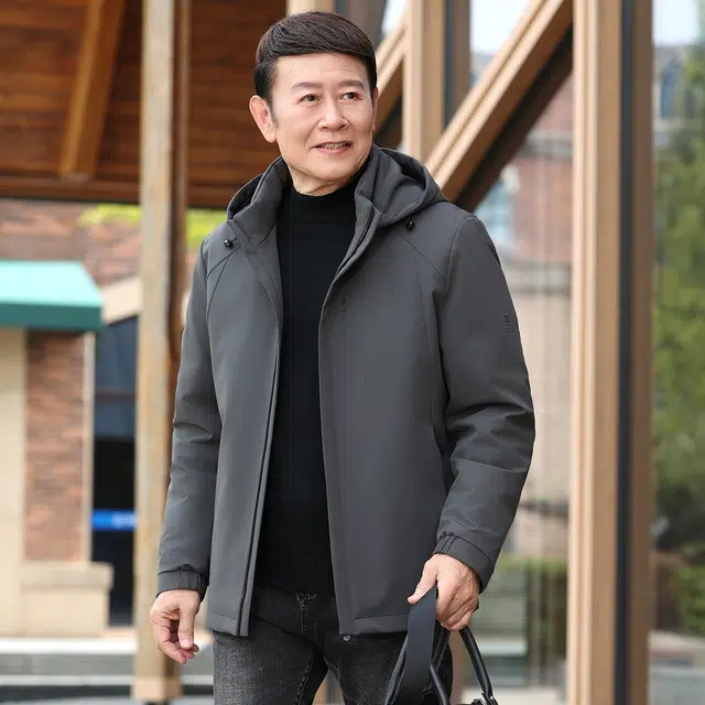 雅鹿 户外运动防风防水商务休闲装轻奢保暖抗风防寒外套羽绒服 男款
