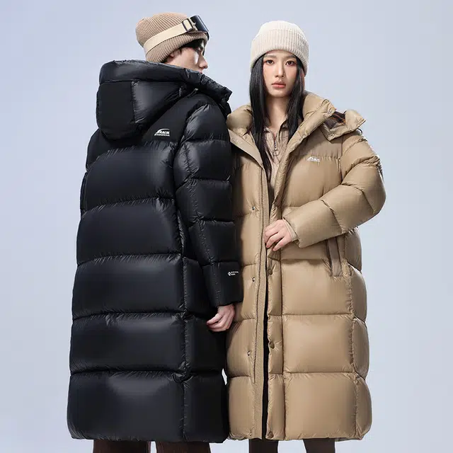 雅鹿 加厚连帽户外长袖羽绒服 男女同款