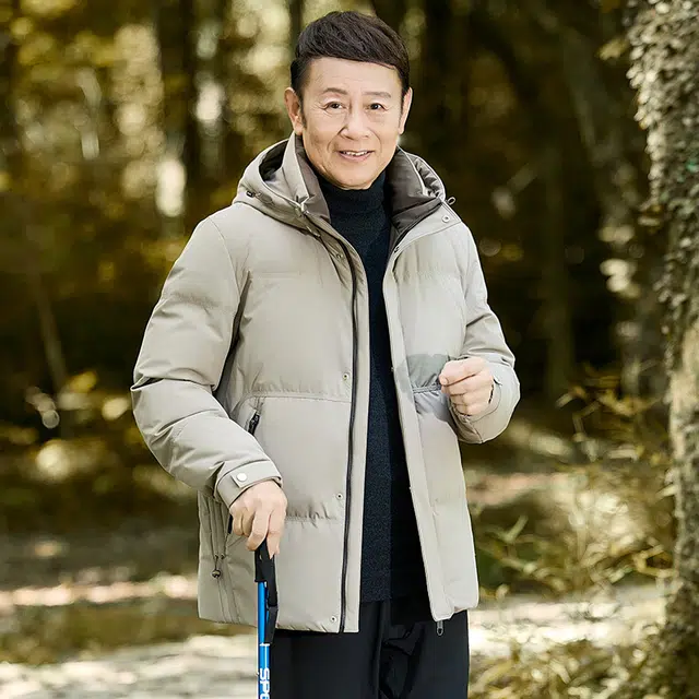 雅鹿 加厚休闲连帽羽绒服 男款