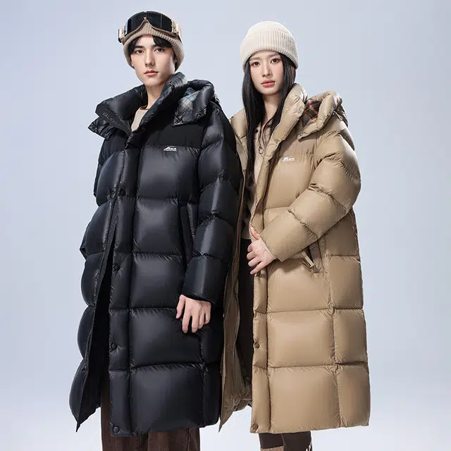 雅鹿 加厚连帽户外长袖羽绒服 男女同款