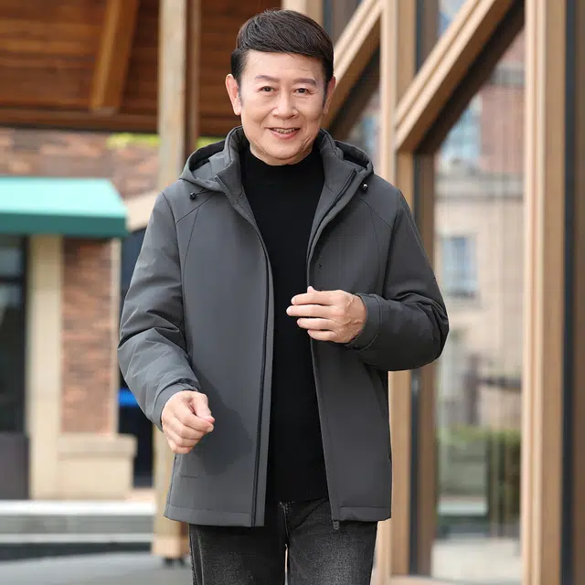 雅鹿 户外运动防风防水商务休闲装轻奢保暖抗风防寒外套羽绒服 男款