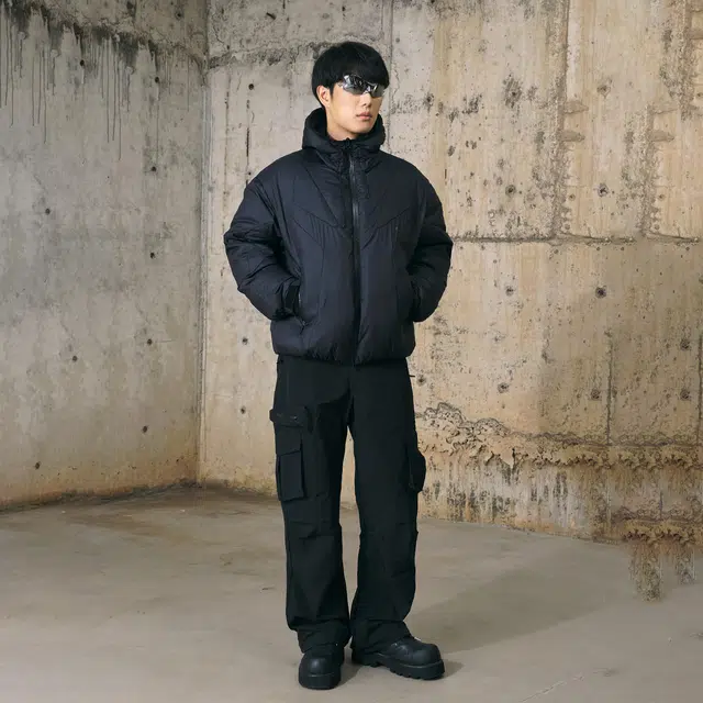 ENSHADOWER Graphene Heated Quilted Hoodie Down Jacket Black