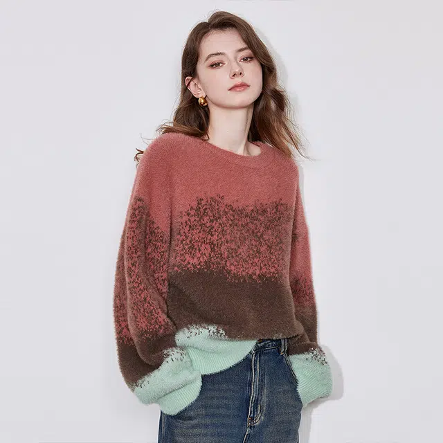 初语 圆领套头宽松简约毛衣 女款