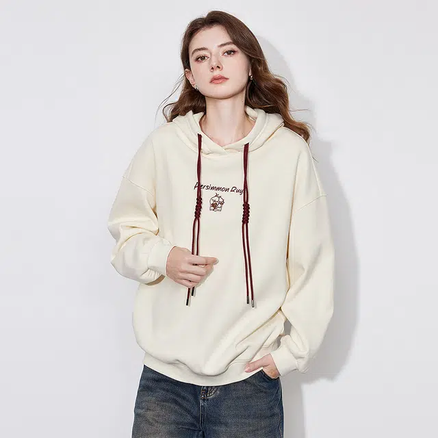 初语 简约字母宽松套头长袖卫衣 女款