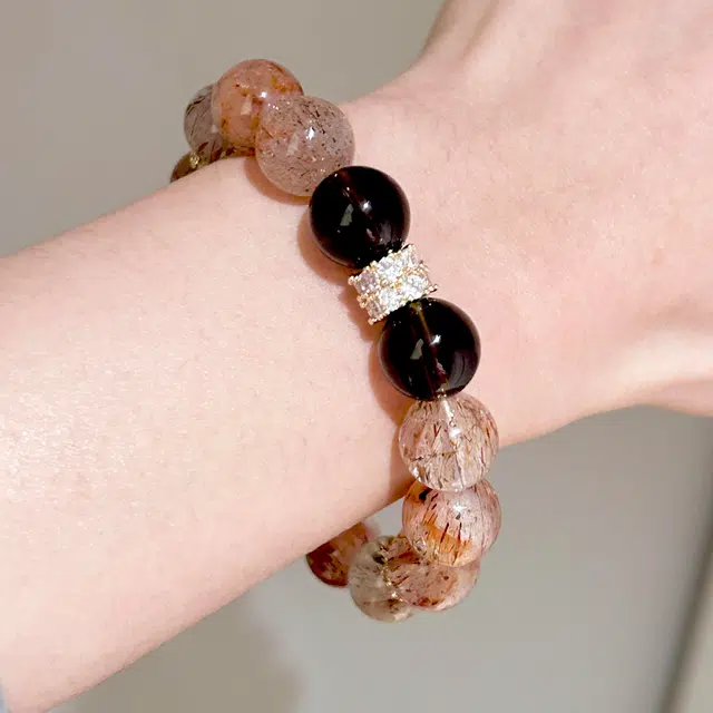 翠雅金楼 事业运爆棚黑金超七 大颗粒吸金体八方来财招财金霸大综合 转运提升自信释放压力#好运天然 多色水晶 手串 男女同款情侣款