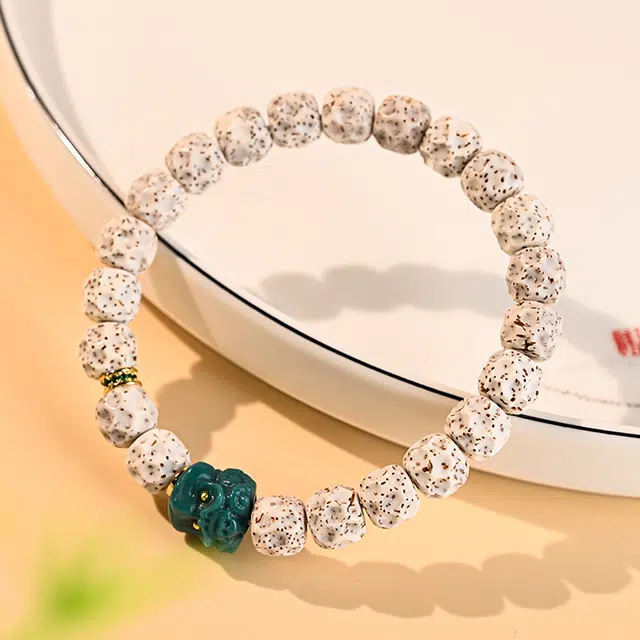 翠雅金楼 国潮新中式禅意招财纳福祥瑞醒狮小众设计高级感转运珠佛珠静心文玩盘玩绕指柔#好运 星月菩提 手串 男女同款情侣款