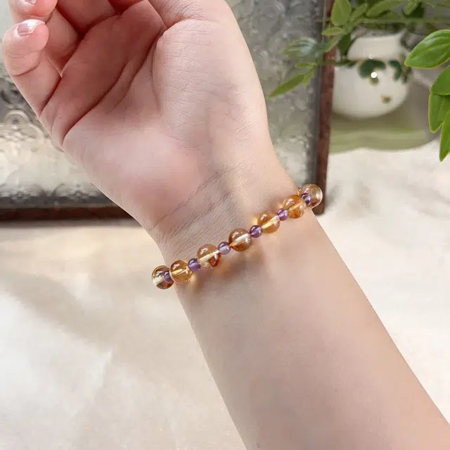 翠雅金楼 接泼天富贵 招财纳福新中式国潮财源广进聚财转运手饰 日常通勤百搭#好运天然 黄水晶 手串 女款