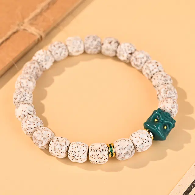 翠雅金楼 国潮新中式禅意招财纳福祥瑞醒狮小众设计高级感转运珠佛珠静心文玩盘玩绕指柔#好运 星月菩提 手串 男女同款情侣款