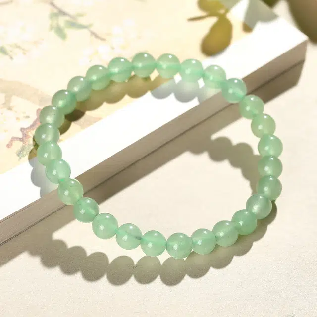 翠雅金楼 新中式 国风清新绿 单圈珠串  百搭简约 东陵玉 手串 男女同款情侣款