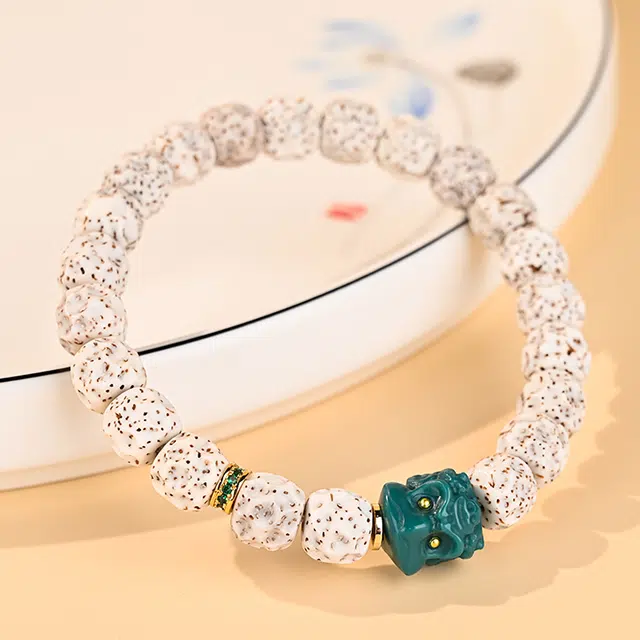 翠雅金楼 国潮新中式禅意招财纳福祥瑞醒狮小众设计高级感转运珠佛珠静心文玩盘玩绕指柔#好运 星月菩提 手串 男女同款情侣款