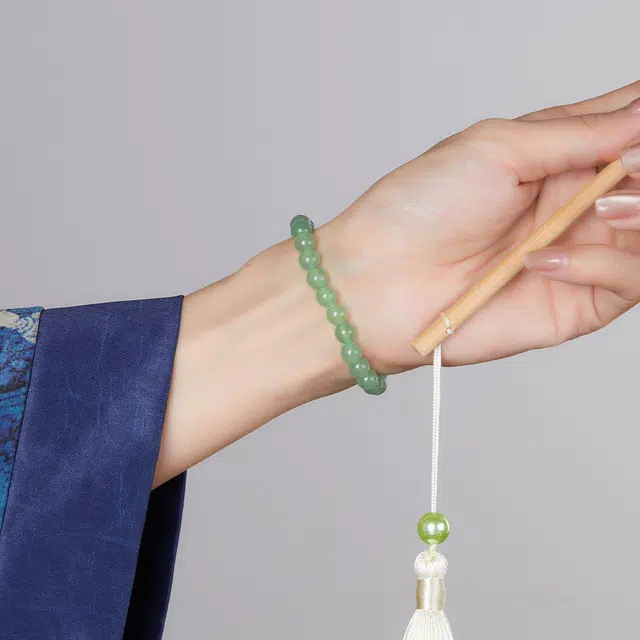 翠雅金楼 新中式 国风清新绿 单圈珠串  百搭简约 东陵玉 手串 男女同款情侣款