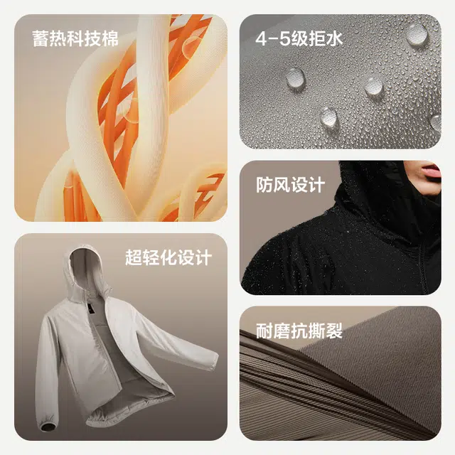 网易严选 轻量空气棉服防泼水拒油透气防风连帽纯色户外三防保暖休闲超轻科技外套袄子夹克 男女同款