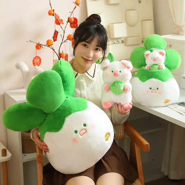 嗷嗷熊 白菜猪 玩偶 毛绒公仔