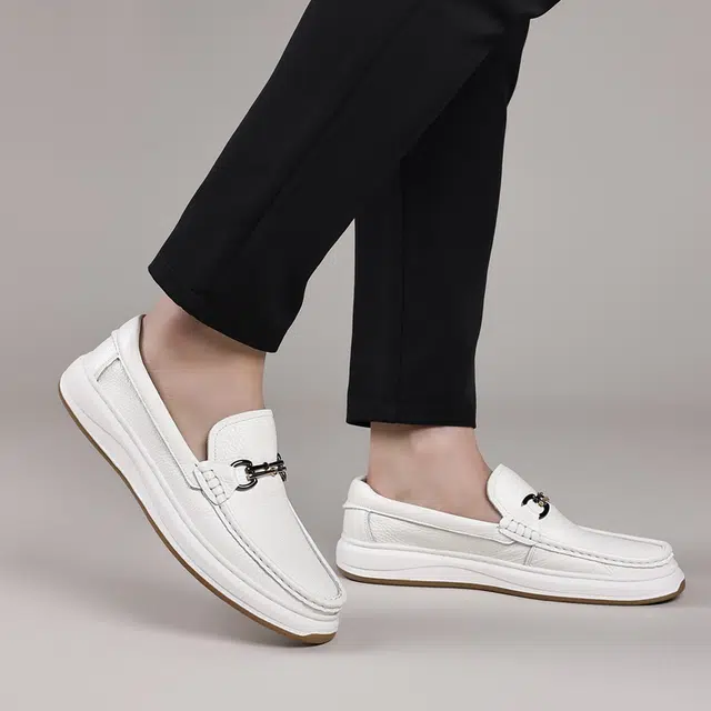 品乙 牛皮革 简约时尚复古舒适 休闲鞋 男款