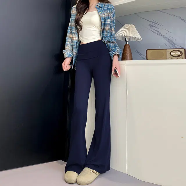 莫代尔 美式辣妹低腰宽松显瘦微喇运动阔腿裤休闲裤 女款