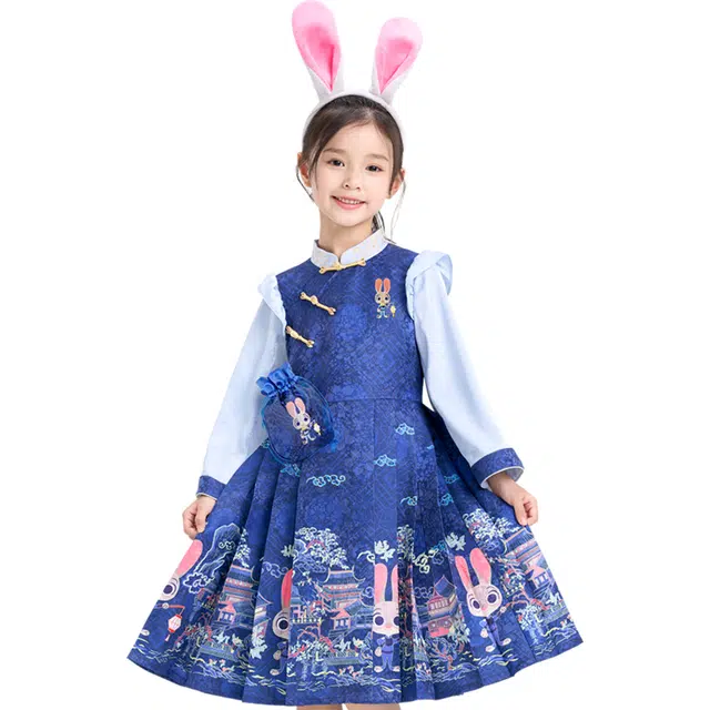 儿童款 伊佳林裙装套装 国风女童男生 疯狂动物城 朱迪