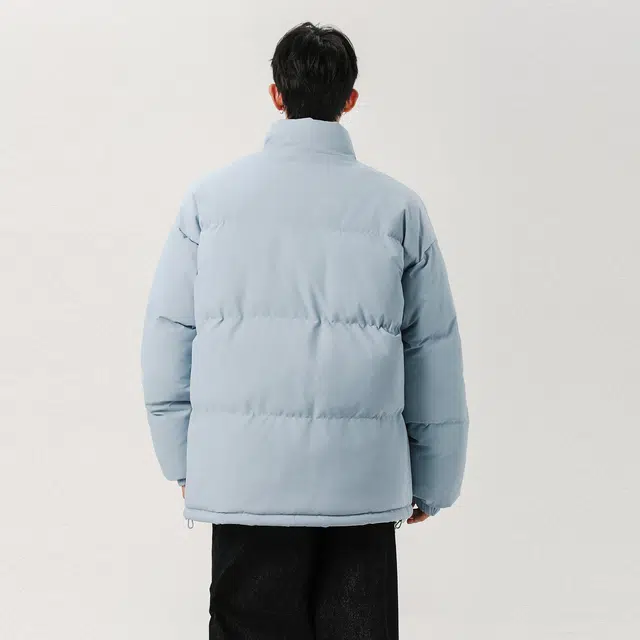巴塞罗那足球俱乐部 美式复古学院风高街时尚面包服宽松百搭撞色领口立领拉链外套日常通勤防寒保暖户外棉服 男女同款