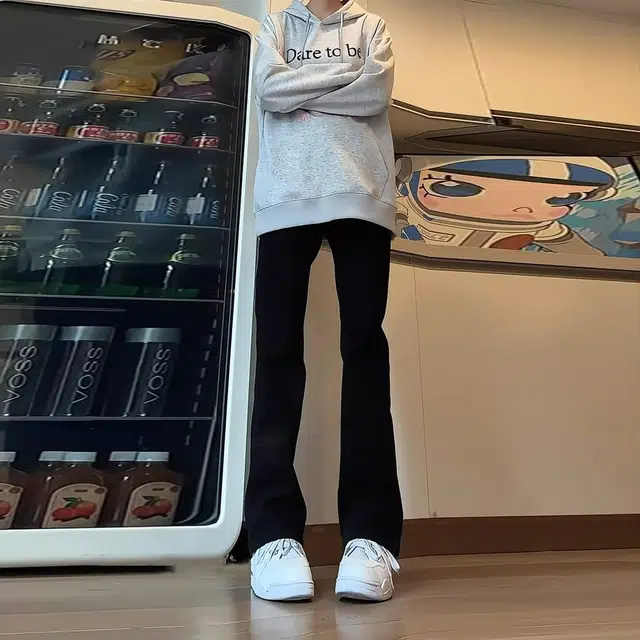 布客行 美式复古水洗做旧高街潮流微喇中腰显高显瘦牛仔裤 男女同款