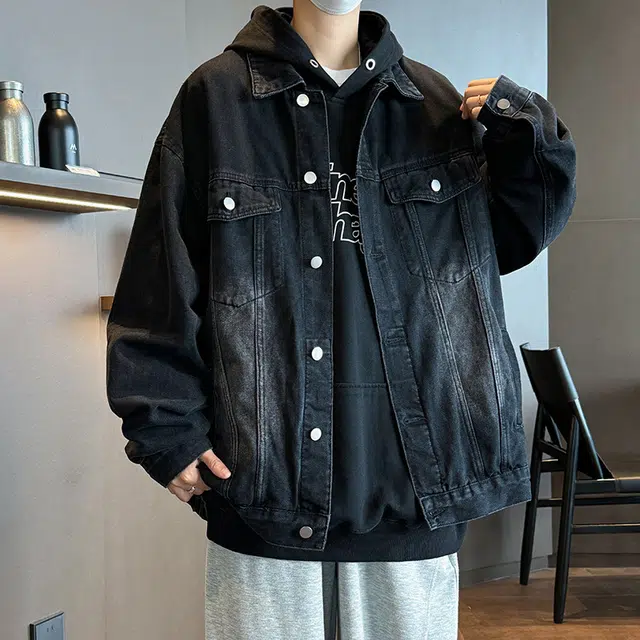 巴塞罗那足球俱乐部 多风格融合复古高级感长袖服饰牛仔外套 男女同款