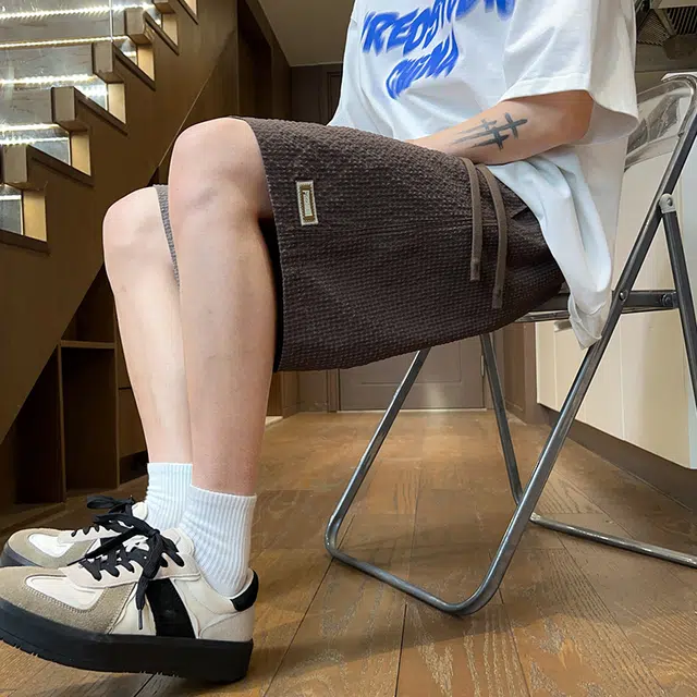 羽浅 夏季薄款男士速干五分裤冰丝健身宽松大码休闲短裤 男款