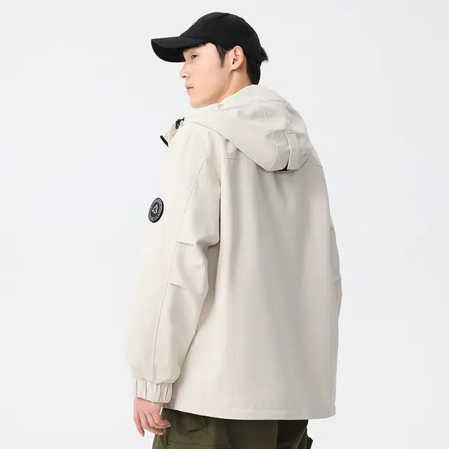 羽浅 防水防风冲锋衣春秋冬季潮牌外套机能软壳登山服夹克 男款