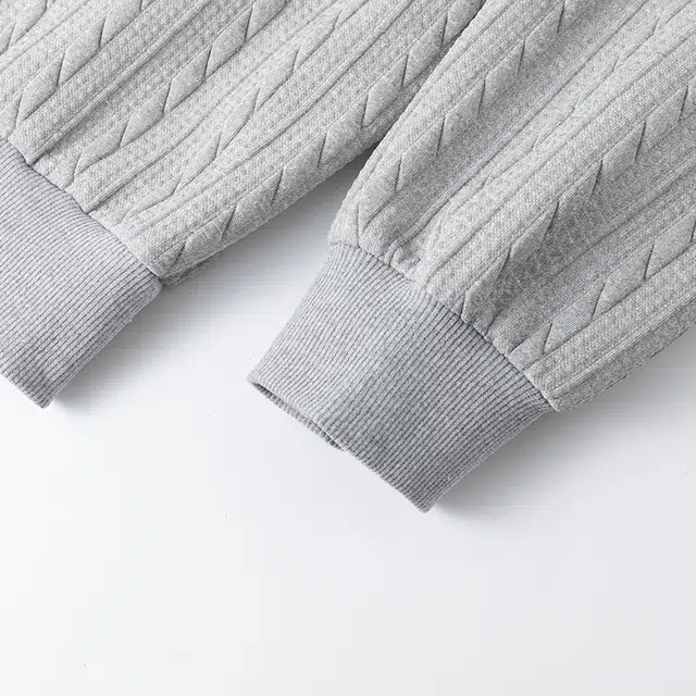 羽浅 潮牌美式休闲假两件翻领上衣潮流宽松百搭学生外套衣服时尚提花工艺套头卫衣 男款