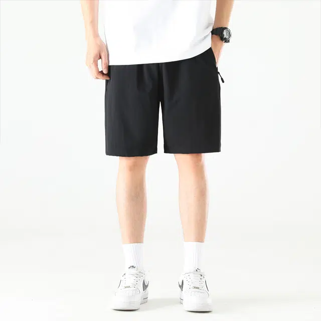 羽浅 夏季薄款速干运动五分裤潮流宽松百搭直筒休闲短裤 男款