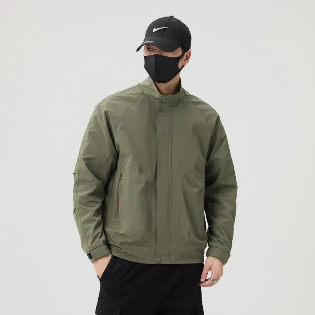 羽浅 潮牌美式立领工装外套春秋季高级感休闲上衣服时尚百搭夹克 男款