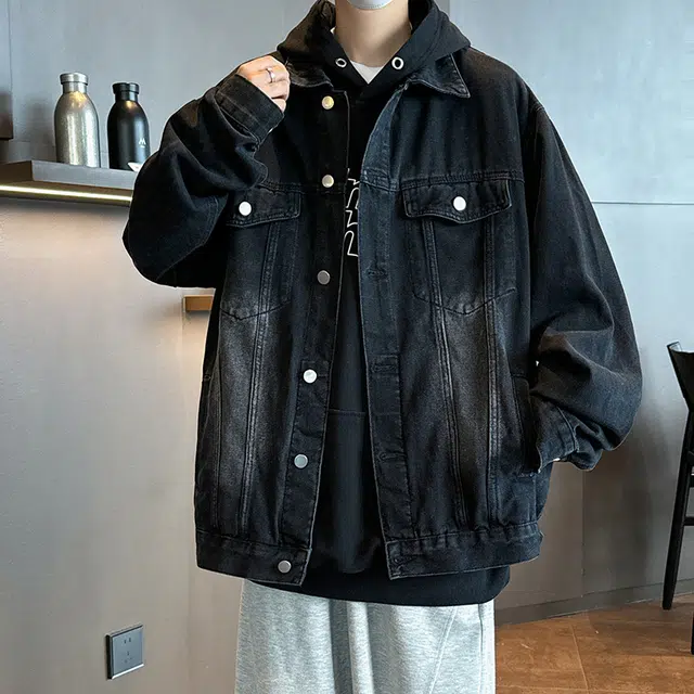 巴塞罗那足球俱乐部 多风格融合复古高级感长袖服饰牛仔外套 男女同款