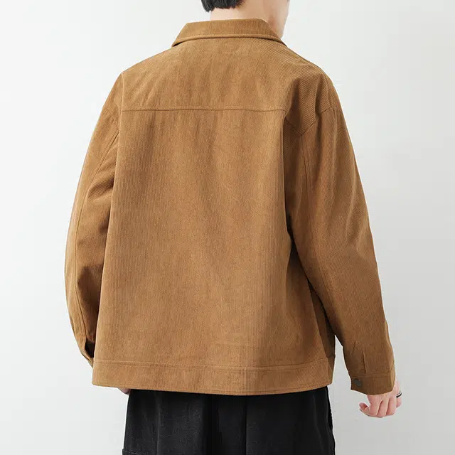 羽浅 春秋季潮牌美式休闲百搭外套时尚复古工装开衫上衣服夹克 男款