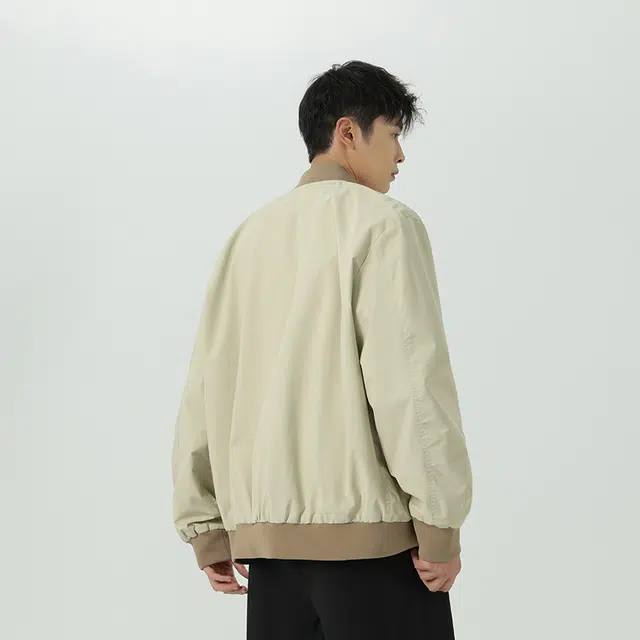 羽浅 春秋冬季潮牌时尚防风外套百搭休闲立领开衫工装上衣服夹克 男款