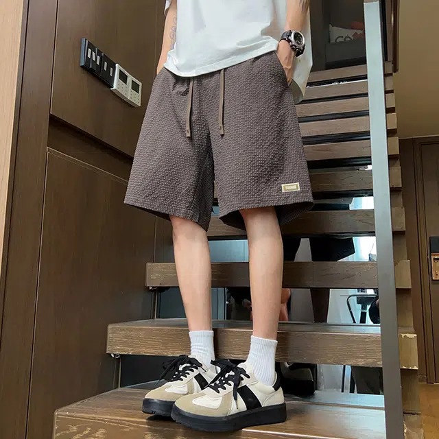 羽浅 夏季薄款男士速干五分裤冰丝健身宽松大码休闲短裤 男款