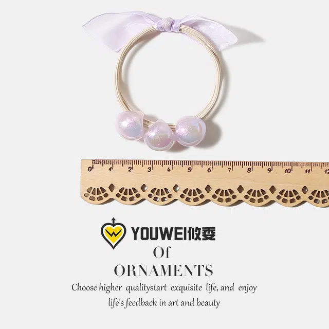 【糖果色渐变人鱼姬】 攸委 可爱蝴蝶结小香风皮筋甜美少女小清新扎头发马尾丸子头网红气质 锦纶 高弹力头饰发绳简约发圈头绳 女款