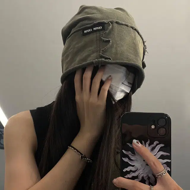 Youwei Vintage Washed Knit Beanie