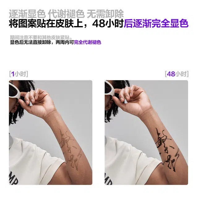 青山七海  翎羽冠鹰纹身贴 防水防汗持久 一张装