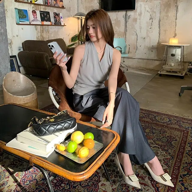 水中花 高腰显瘦宽松百搭舒适休闲裤 女款