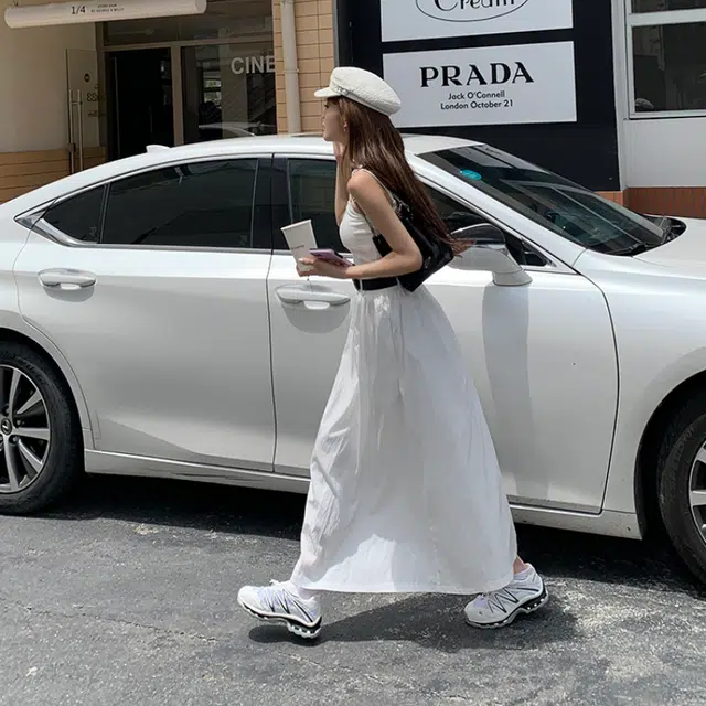 水中花 通勤简约舒适百搭时尚休闲长裙 女款