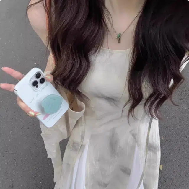 水中花 新中式小众设计感复古优雅水墨气质国风吊带连衣裙 女款
