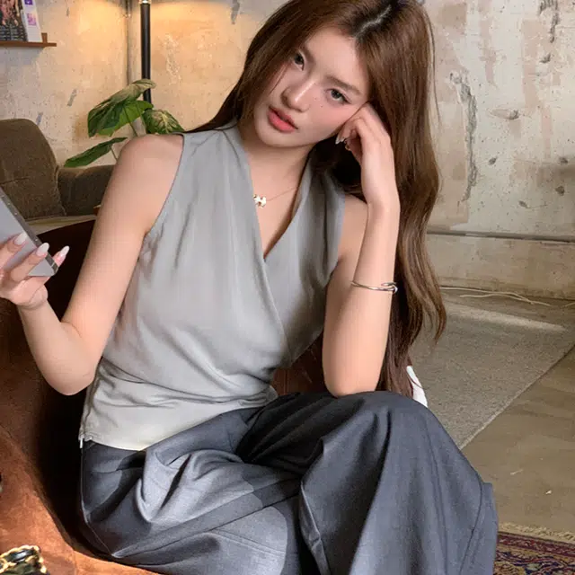 水中花 高腰显瘦宽松百搭舒适休闲裤 女款