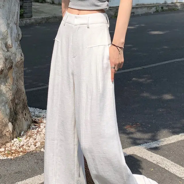 水中花 舒适简约百搭优雅宽松休闲裤 女款