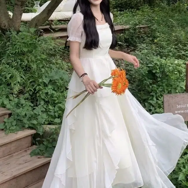 水中花 通勤时尚舒适简约百搭短袖连衣裙 女款